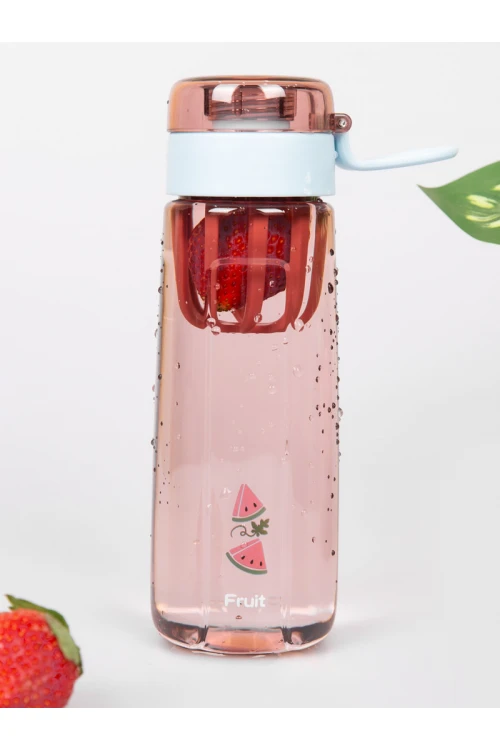 قارورة مياه بمصفاه للفواكه مع غطاء ومشبك إغلاق