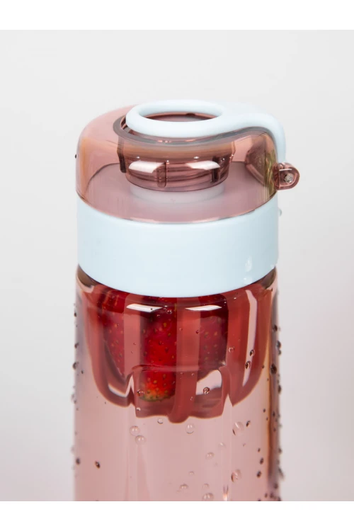 قارورة مياه بمصفاه للفواكه مع غطاء ومشبك إغلاق