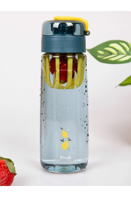 قارورة مياه بمصفاه للفواكه مع غطاء ومشبك إغلاق