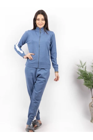 طقم شتوي بسحاب إغلاق بأكمام طويلة