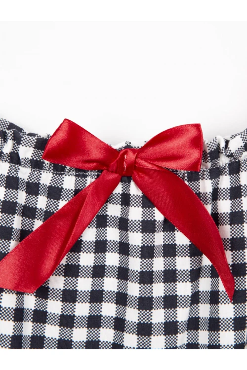 قميص نسائي بطبعة مربعات