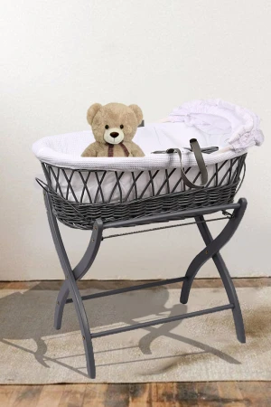 سرير مهد سلة موسى مع مفرش  وحامل