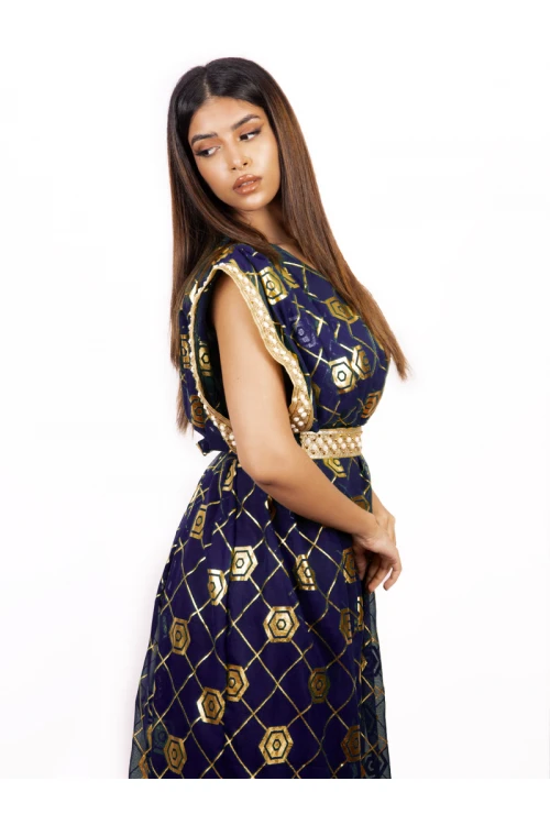 فستان يوم التأسيس بقصة يد مميزة