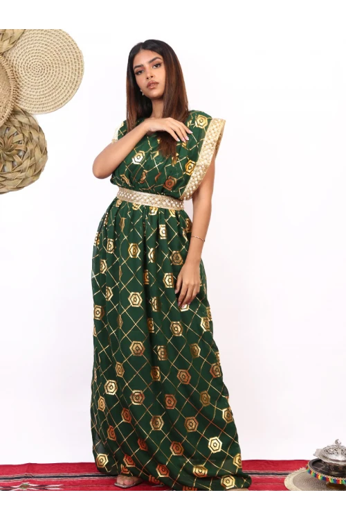 فستان يوم التأسيس بقصة يد مميزة