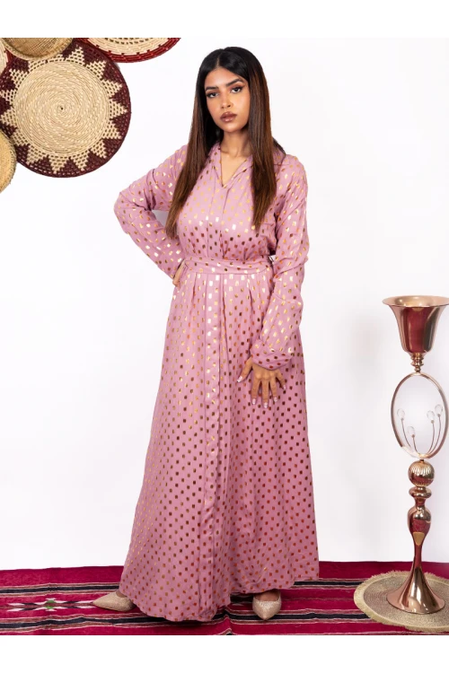 جلابية يوم التأسيس منقطة باللون الذهبي