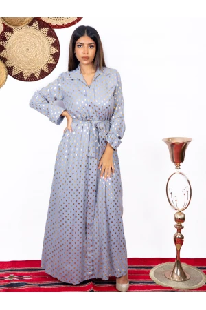 جلابية يوم التأسيس منقطة باللون الذهبي