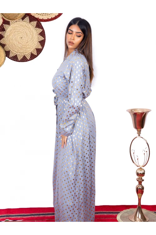 جلابية يوم التأسيس منقطة باللون الذهبي