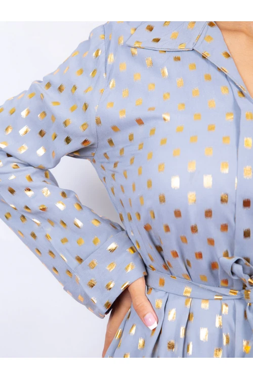 جلابية يوم التأسيس منقطة باللون الذهبي