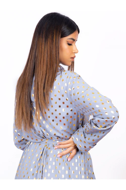 جلابية يوم التأسيس منقطة باللون الذهبي