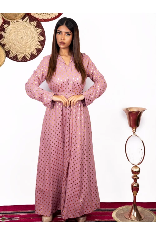 جلابية يوم التأسيس منقطة باللون الذهبي