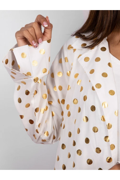 جلابيه  قطعتين بطبعات ذهبيه