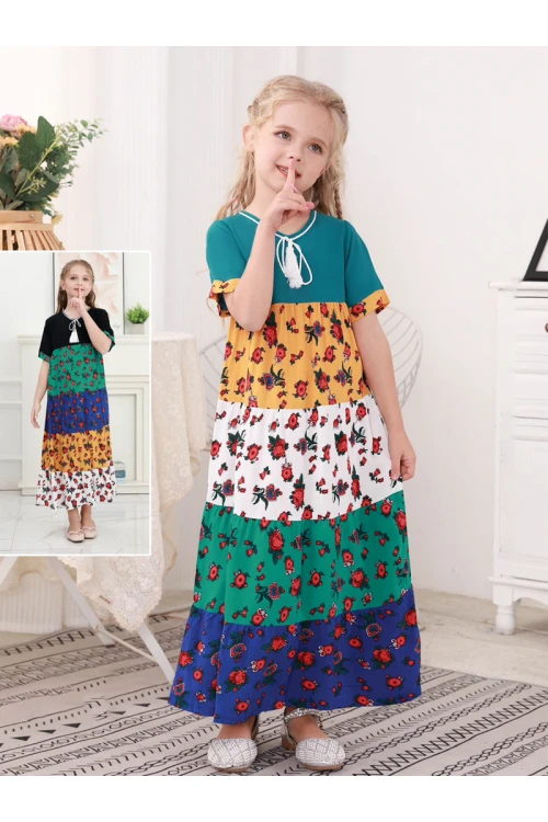 قميص تراثي بناتي متعدد الالوان