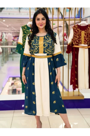 جلابية رمضانية مزخرفه بخط عربي