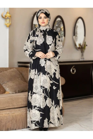 شرشف صلاة  مشجر يتميز بسحاب مع طرحة