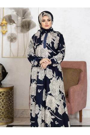 شرشف صلاة  مشجر يتميز بسحاب مع طرحة