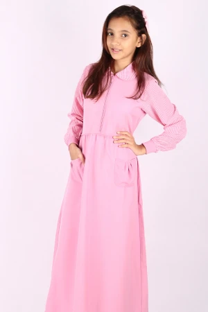 مريول مع قميص قطعة واحده سحاب أمامي و جيوب أماميه