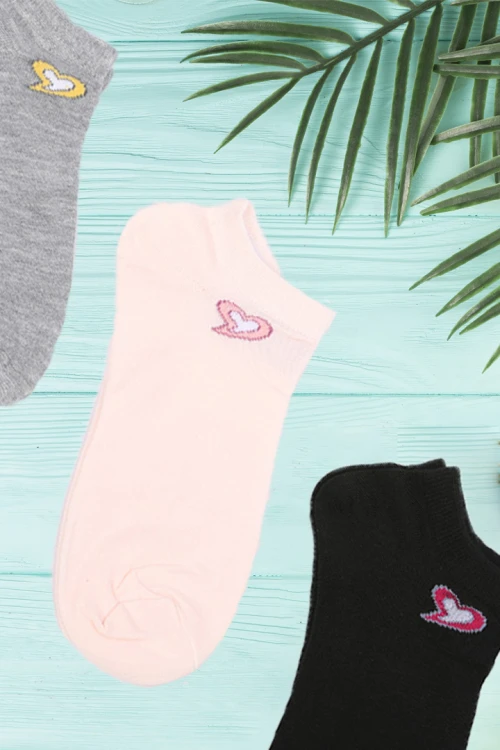 طقم جوارب 3 أزواج مزين بطبعات