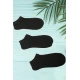 طقم جوارب 3 أزواج اسود ساده