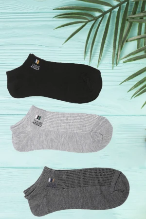 طقم جوارب 3 أزواج ملون رياضي 