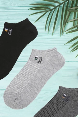 طقم جوارب 3 أزواج ملون رياضي 