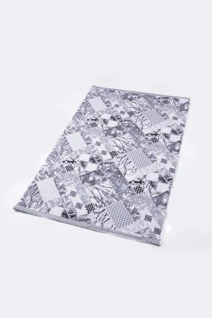 سجاد شكل مربعات متداخلة لون رمادي مقاس 180*120