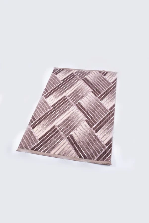سجاد خطوط متداخلة لون بني مقاس 150*80