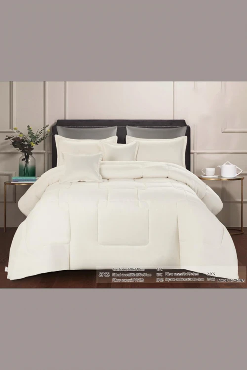 لحاف سرير نفرين قماش مايكروفيبر 8 قطع مقاس 220*240