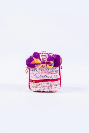 حقيبة أطفال ظهر ترتر جيوب خارجية وفيونكة