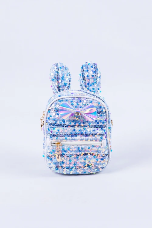 حقيبة أطفال ظهر ترتر جيوب خارجية وفيونكة صغيرة