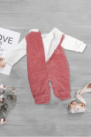 أفرول بناتي شتوي بلونين قميص بياقة مع شيال بفيونكة وأزرار إغلاق 