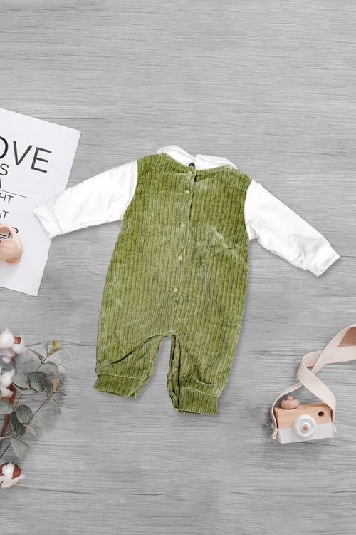 أفرول بناتي شتوي بلونين قميص بياقة مع شيال بفيونكة وأزرار إغلاق