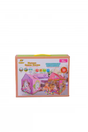 خيمة اطفال تصميم شبكي مميز قابل للطي يحتوي على 50 كرة ملونه 