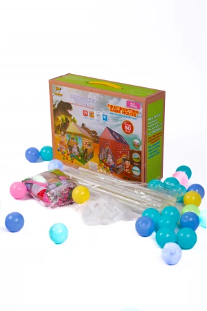 خيمة اطفال تصميم شبكي مميز قابل للطي يحتوي على 50 كرة ملونه 