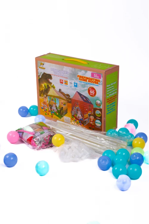 خيمة اطفال تصميم شبكي مميز قابل للطي يحتوي على 50 كرة ملونه