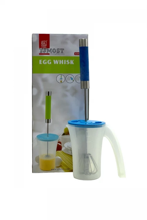 خلاط يدوي خافق البيض ذاتي الدوران من الفولاذ المقاوم للصدأ