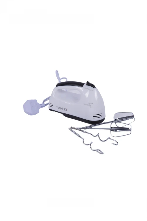 خفاقة يدوية كهربائية ماركة دينكس مع الملحقات مضربان أبيض و قضيبان تحريك 260 وات