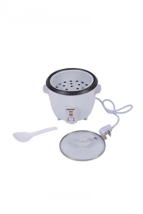 قدر أرز كهربائي مع جهاز بخار ماركة جيباس مع ملعقة أرز وكوب قياس 300 وات