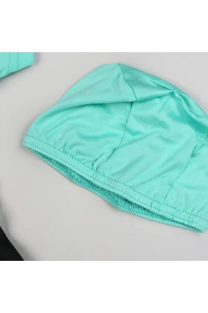 مايوه سباحة بياقة مستديره وأكمام قصيرة 