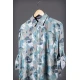 قميص رجالي أنيق قماش مشجر أكمام طويلة بياقة و أزرار من الأمام