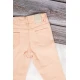 بنطلون بناتي سكيني أنيق لون برتقالي فاتح بجيوب من الأمام والخلف وسحاب و زر قفل