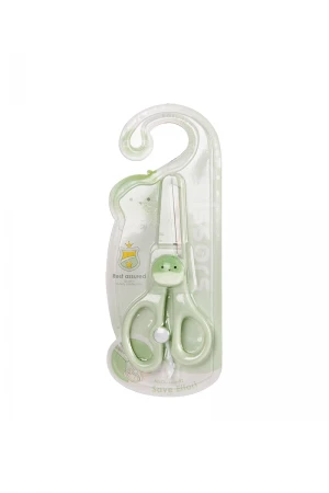 مقص مدرسي للأعمال الورقية لون تفاحي