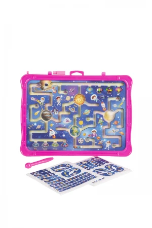 لعبة لوحة المتاهة المغناطيسية للأطفال مع الملصقات ولوح كتابة 