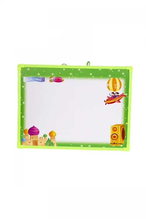 سبورة تعليمية للأطفال بجهتين مختلفة مع قلم وممحاه