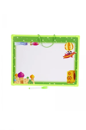 سبورة تعليمية للأطفال بجهتين مختلفة مع قلم وممحاه