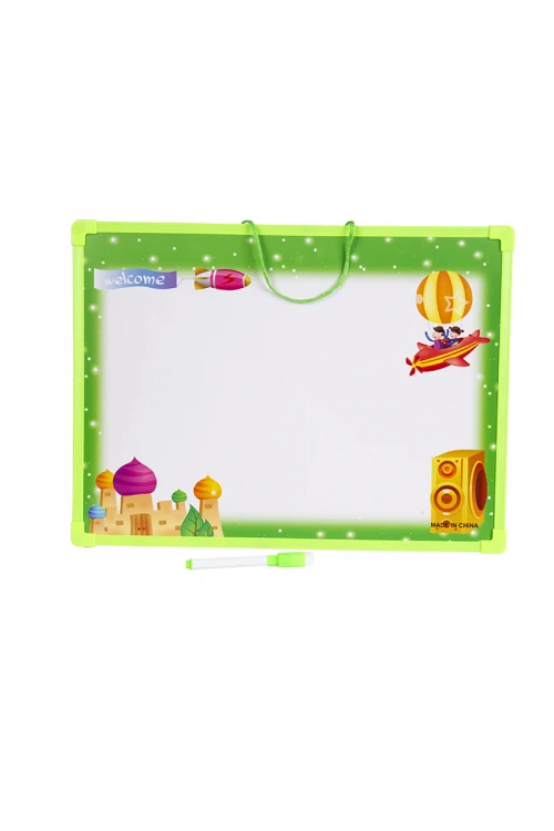 سبورة تعليمية للأطفال بجهتين مختلفة مع قلم وممحاه