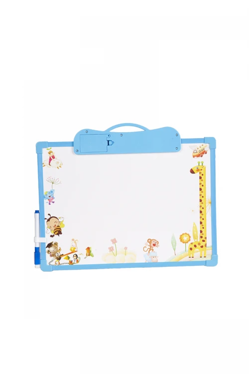 سبورة تعليمية للأطفال بجهتين مختلفة مع قلم وممحاه