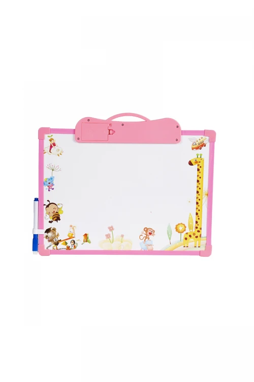 سبورة تعليمية للأطفال بجهتين مختلفة مع قلم وممحاه