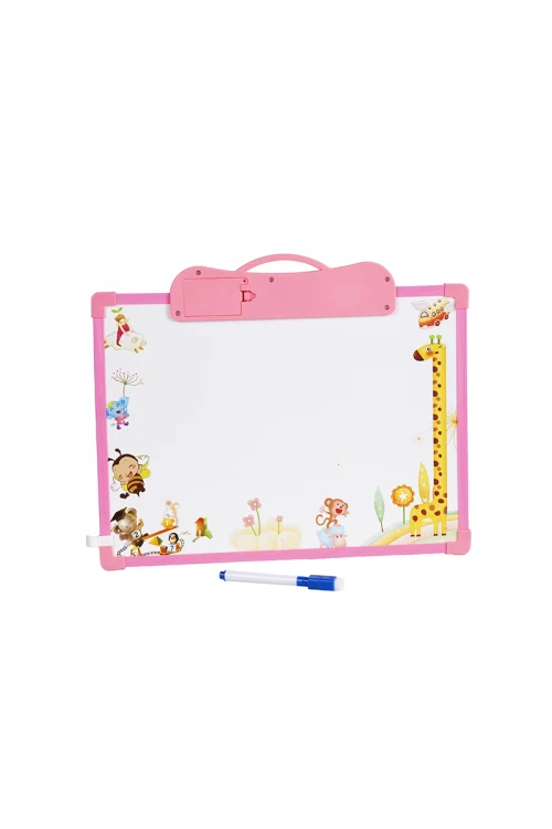 سبورة تعليمية للأطفال بجهتين مختلفة مع قلم وممحاه