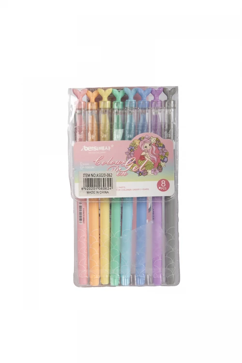 أقلام حبر 8 حبات متعددة الألوان
