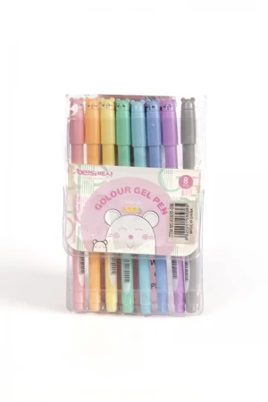 أقلام حبر 8 حبات متعددة الألوان